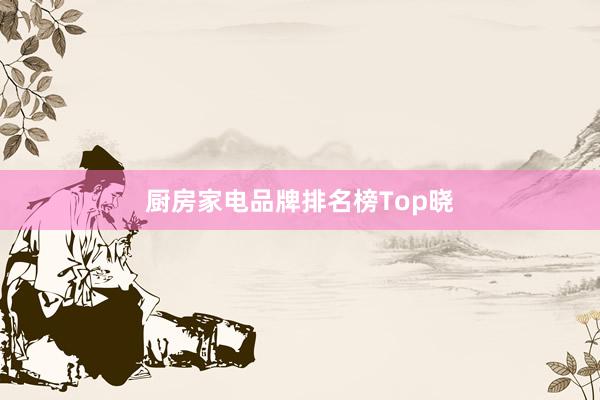 厨房家电品牌排名榜Top晓